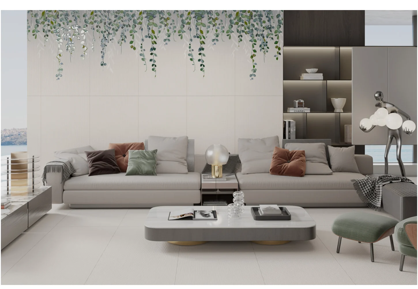GL-HANGING LEAF DECOR — Room preview